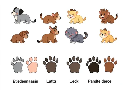 Animal footprints matching