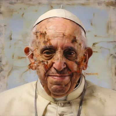 Jenny Saville portrait of the pope