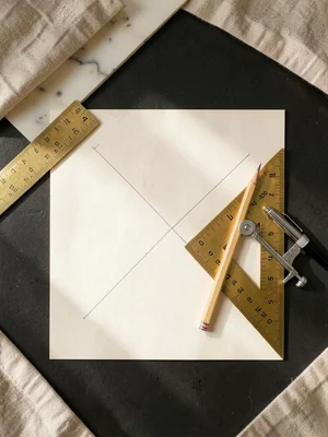 Brass Drawing Tools at Right Angle