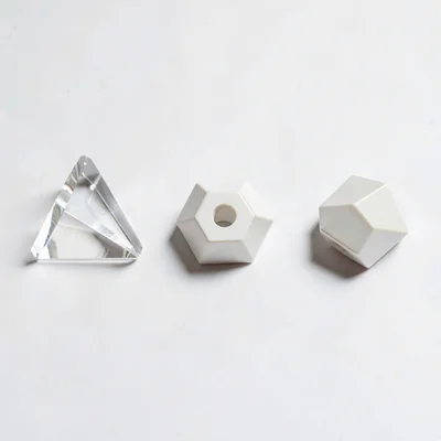 Catalog top-down of pyramid, dodecahedron, and skewb side by side