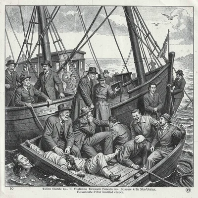 A shipwreck with desperate survivors