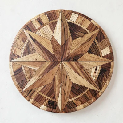 Marquetry star medallion