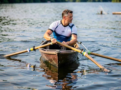 Rowing boat light oars