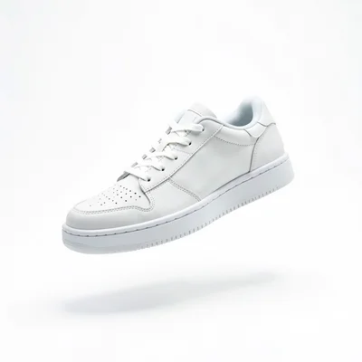 Sneaker floating on seamless