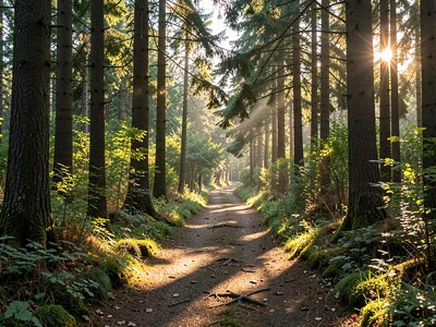 Forest path morning