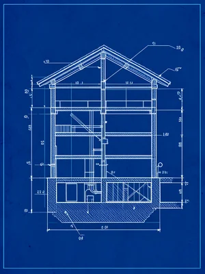 A cross-section of a multi-story building showing foundation, floors, plumbing, 