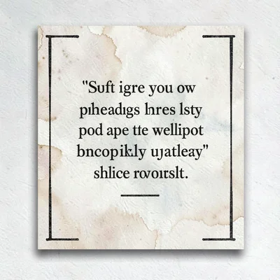 Wide banner quotecard with tall serif punctuation at corners, vellum tone with s