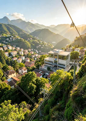 Eternal spring light over transforming Medellín, public library emerging from hi