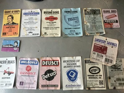 Fridge magnet coupons from business now closed, the promotional archaeology, def