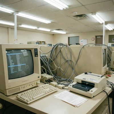 Cable Chaos Behind the Desk