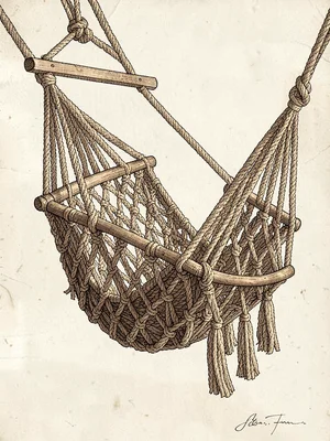 Macrame hammock chair