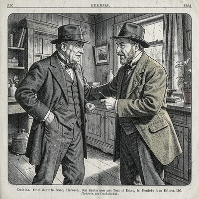 A gentleman confronting his debtor