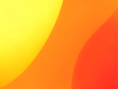 Citrus gradient: lemon yellow flowing through tangerine to blood orange, vibrant
