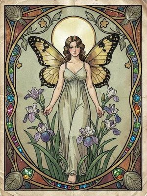 Art Nouveau Spring allegory