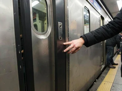 Subway doors closing, someone's hand reaching in too late, the gap between safe 