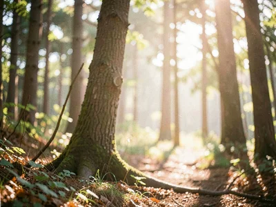 Dreamy woodland soft and warm