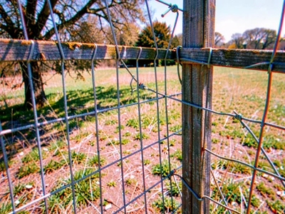 Fence post with color fringing