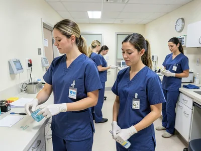 Nurses changing shift
