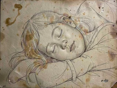 Sleeping child peaceful face