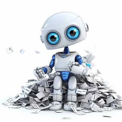 3D plastilina ai chatbot dissasembled on clean white