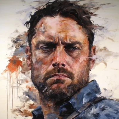 Painting portrait by Jenny Saville. bojak horseman