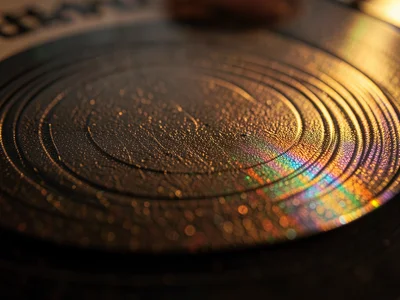 Lead-in groove, the outer edge blank spiral that the needle rides before music b