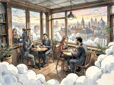 Floating city cafe