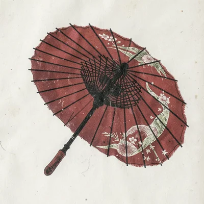 Japanese red umbrella