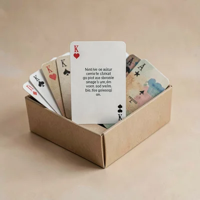 A card-deck instruction-card layout with a single instruction-card placed on top
