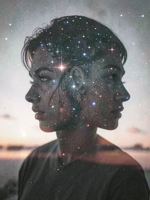 Stars through face profile