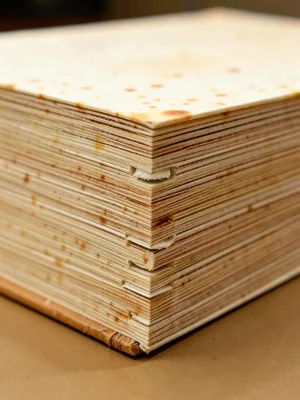 Book edge with thumb index cuts, semicircular notches at different depths creati