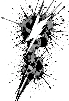 Lightning strike splatter
