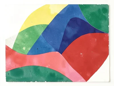 Abstract color field composition