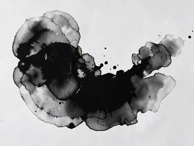 Ink meeting ink creating boundary