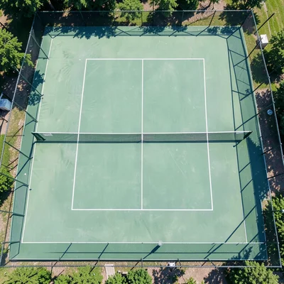 Tennis courts from above