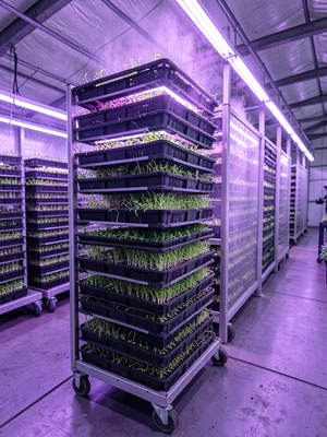 Stacked Tray Transport Cart