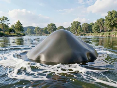 Standing wave rendered as smooth mound