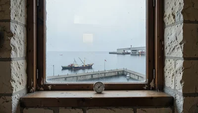 Quiet Scandinavian documentary photograph, still and precise, Baltic light on li