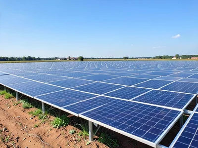 Solar farm panels