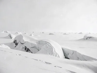 Sastrugi wind sculpted snow forms