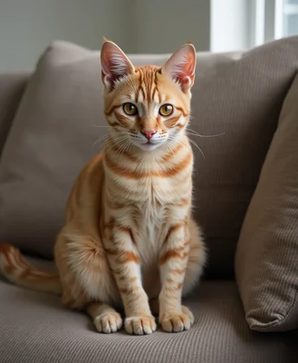 Cat sitting on a couch