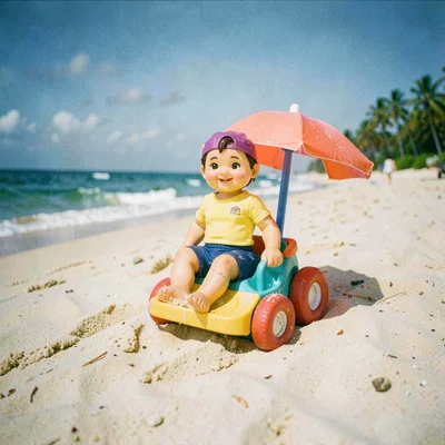 Beach toy camera look