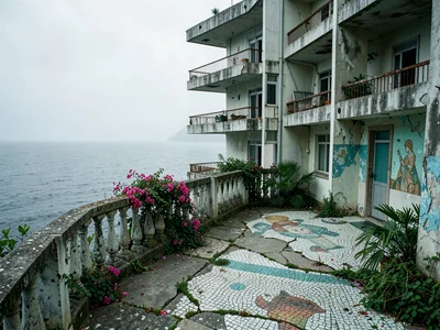 Crumbling Terrace Overlooking the Black Sea
