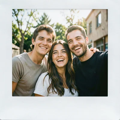 Friends Polaroid moment