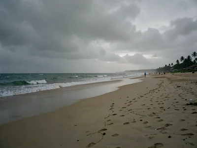 Beach overcast mood