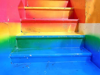 Painted steps creating gradient