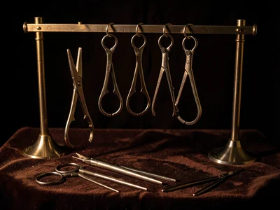 Hanging Clamps — Pendulous Steel on Dark Rack