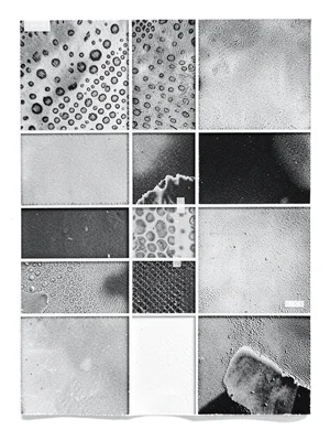 A chemigram with tape-grid resist — geometric zones of chemical reaction in silv