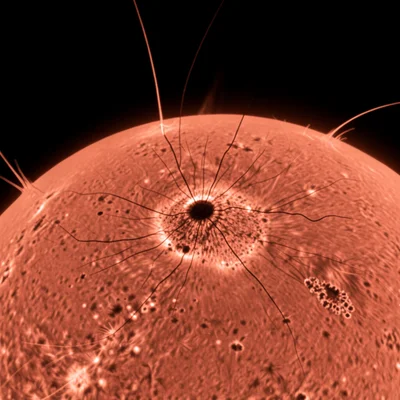 Active region detail, sunspot group with surrounding plage (bright patches) and 