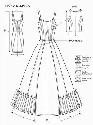 Evening gown flat boning hem